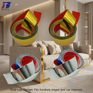 <span class=keywords><strong>Bande</strong></span> de bordure <span class=keywords><strong>autocollante</strong></span> en PVC doré BEISITE pour la décoration de meubles et d'intérieur automobile - Product Image 6