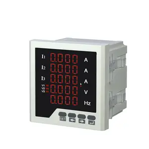 RH-3UIF35 Five rows led display digital three phase ac A V HZ munlti-function monitoring meter