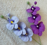 Fleur artificielle en fil de phalaenopsis tricotée à la main en gros, artisanat floral de qualité supérieure pour centre de table, boîte cadeau