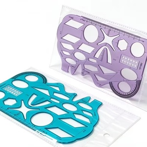 Regla de Plantilla para Dibujo Geométrico, Juguete Educativo para Niños, Regla Funcional de Plástico OEM - Product Image 1