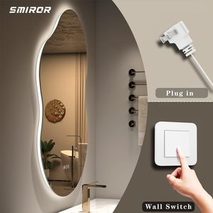 <span class=keywords><strong>Espejo</strong></span> de Baño Inteligente con Retroiluminación LED en Forma de Nube Irregular, con Luces LED Cálidas para Maquillarse - Product Image 2