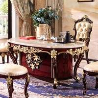 Table à thé en chêne de style européen avec machine à thé entièrement automatique, meuble de rangement, plateau peint, pour maison, bureau commercial, hall d'hôtel