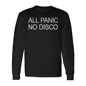 T-shirt à manches longues All Panic No Disco Navy Modern Disco, style disco moderne, promotionnel - Product Image 2