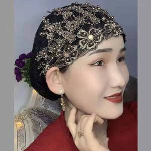 2023 <b>Direct</b> from the Manufacturer: Latest Fashionable Exquisite Feather Lace Embroidery <b>Beaded</b> Islamic Headscarf and Scarf, New - Product Image 2