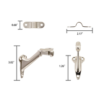 Supports de main courante d'escalier en alliage de zinc, support de rampe d'escalier réglable à fixation murale pour escaliers intérieurs