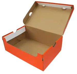 Emballage de boîte de papier de chaussures en carton rigide de haute qualité Boîte à chaussures en carton personnalisée orange Emballage de chaussures de baskets bottes pour femmes - Product Image 5