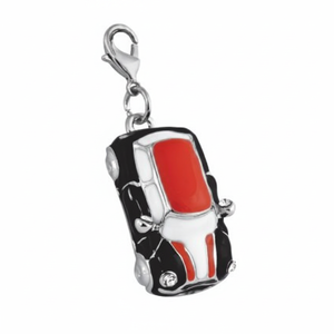 Colgante para Coche con Dijes de Plata, Esmalte Rojo, Blanco y Negro, Joyería de Moda - Product Image 2