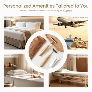 Set de Artículos de Aseo Desechables de Lujo para <span class=keywords><strong>Hotel</strong></span>, Set de Maquinillas de Afeitar de 2 Cuchillas, Ecológicas, de Bambú, Biodegradables, para Resort - Product Image 6