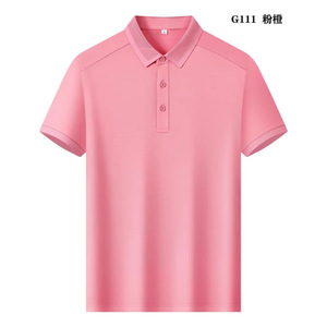 Polo transpirable de manga corta con cuello, unisex, para verano, ropa de trabajo ligera, 80-90% poliéster, con etiqueta y marcas. - Product Image 5