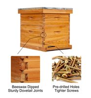 Neuer Menger Bee 8-Waben-Bienenstock aus Tannenholz, langlebig, 2-lagig, Langstroth-Bienenstock, wachsbeschichtet