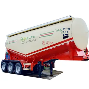 Hochwertiger dreiachsiger Hochleistungs-Bananensilo-Bulker 50 m3 Pulver tanker Bulk Zement tanker Sattel anhänger