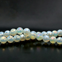 Perles en verre cristal scintillantes à 96 facettes de 4/6/8/10 mm, couleurs mélangées, pour sacs, fabrication de bijoux DIY, bracelets, vente en gros