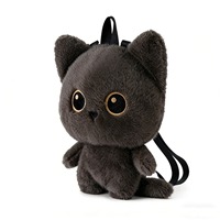 Uyeah OEM/ODM Porte-clés en peluche personnalisé en coton, jouet animal en peluche, mascotte chat, poupée, design personnalisé, peluches chat noir
