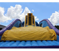 NOUVEAU Free Fall Crazy Drop Kick Large Roller Coaster Launch Slides pantoufles Gonflables Dropkick Water Slide pour Adulte