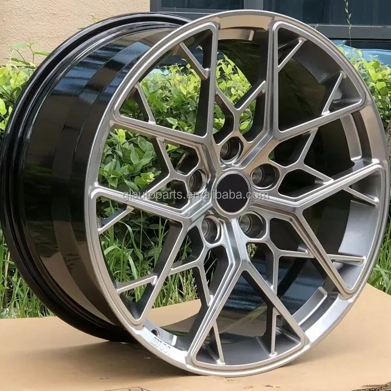 Kustom 6061 T6 mobil balap olahraga roda aluminium ringan desain pelek tempa dalam 19 "20" 21 "22" inci Krom dengan 100mm PCD