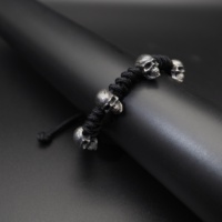 Bracelet porte-bonheur en argent 925, bijou tressé à la main, sur mesure