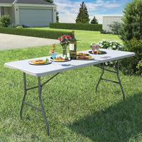 Leichter tragbarer weißer HDPE-Klapptisch für moderne Villa Entry & Wedding Party Events