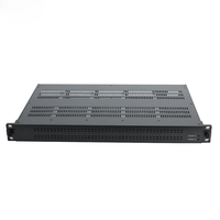 Boîtier de châssis 1U en aluminium anodisé noir sablé pour projet électronique standard, NVR, instrument, interrupteur