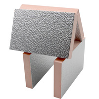 Échantillon gratuit de panneau de conduit HVAC pré-isolé en mousse phénolique de 20 mm avec revêtement en feuille d'aluminium, conductivité thermique 0,02 W/m.k