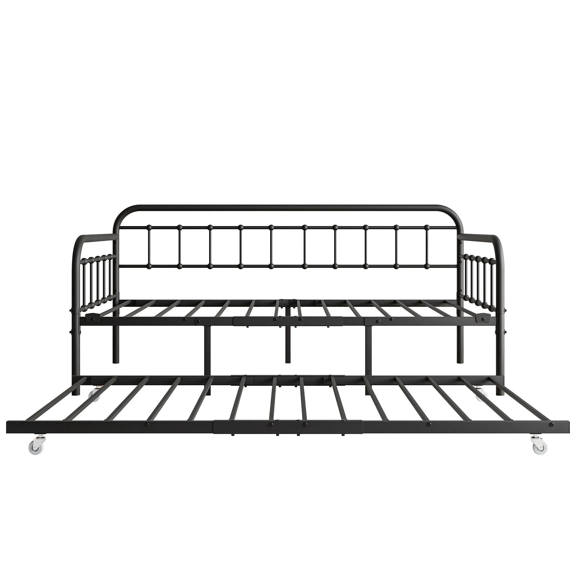 Nova versão moderna Home estilo simples multifuncional metal sofá-cama com rodízios cama retrátil Frame