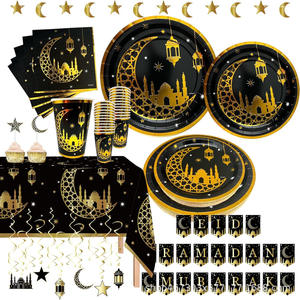 Eid al-Fitr decorare Ramadan Eid Mubarak Party stoviglie per <span class=keywords><strong>feste</strong></span> <span class=keywords><strong>accessori</strong></span> per <span class=keywords><strong>feste</strong></span> <span class=keywords><strong>a</strong></span> <span class=keywords><strong>tema</strong></span> Festival di Ramadan - Product Image 1
