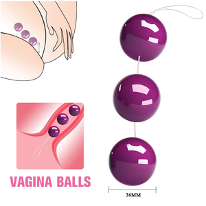 Púrpura 3 bolas <span class=keywords><strong>Vagina</strong></span> estrechamiento suave Kegel bola adultos juguetes sexuales para masturbación femenina masajeador <span class=keywords><strong>Vagina</strong></span> mancuernas bolas - Product Image 2