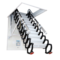 Escalier télescopique électrique moderne en acier pour la maison, design pratique pour l'accès au grenier et au loft