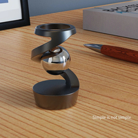 Gyroscope de bureau rotatif, jouet anti-stress pour les doigts, tout en alliage d'aluminium, gyroscopique, accents métalliques argentés, pour adultes, cadeau