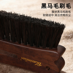 Cepillo para Quitar el Polvo de Ropa y Sombreros Yinste, con Cerdas de Crin de Caballo y Mango de Madera de Ébano, Duradero para el Cuidado de la Ropa - Product Image 2