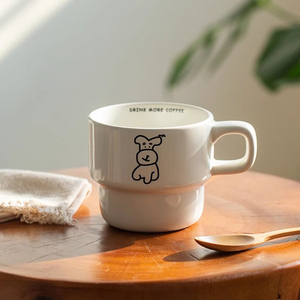 Wholesale Vintage Stackable <b>Mugs</b> Coffee <b>Ceramic</b> <b>Mugs</b> Custom Printed logo - Product Image 6