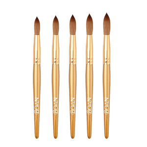 <span class=keywords><strong>BQAN</strong></span> nuevo oro rosa de venta al por mayor 100% puro Kolinsky Sable las uñas de acrílico uñas Oval arte cepillos cepillo fabricante - Product Image 5
