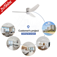 Ventilateur de plafond à LED dimmable 1stshine pour plafonds bas, 52 pouces, à économie d'énergie, idéal pour projets hôteliers