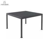 Pergola bioclimatique motorisée en aluminium à toit à lames orientables, imperméable, pour jardin extérieur, de style Anatolian Cirque