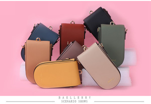 Venta al por mayor Mini ligero bolso de cuero PU con cremallera dos correas de gran <span class=keywords><strong>capacidad</strong></span> bolso del teléfono móvil para las mujeres - Product Image 2