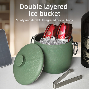 Double-Wall Stainless Steel <b>Ice</b> Bucket with Lid and <b>Ice</b> Tong BPA-Free Fragmented Patterns <b>Ice</b> Trays for Coffee & Tea Tools - Product Image 2