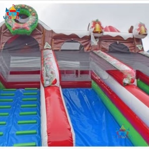 23ft Christmas Inflatable PVC Double Lane Tubing <b>Slide</b> 4x7m Customized Color Option 3-Year Warranty <b>for</b> Holiday Use - Product Image 6