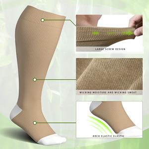Calcetines de Compresión Deportivos de Bambú de Talla Grande, Resistentes a los Olores, para Recuperación Muscular, Alivio del Dolor, Amigables con la Piel, para Pantorrillas Anchas - Product Image 2