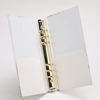 Carpeta de presentación OEM personalizada con anillas O, D y Q, tamaño A4/B5, con cubierta de papel y bolsillo interior para almacenamiento de documentos de oficina, para uso de marca.