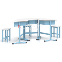 Nouveau bureau d'étude individuel ergonomique, écologique et durable en bois pour salle de classe, avec garantie de 5 ans