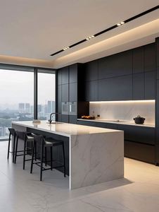 Mueble de Cocina Modular Moderno con Diseño Ecológico y Construcción de Madera Maciza para Uso Residencial y en Apartamentos - Product Image 2