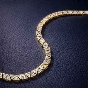 Bracelet Hip Hop en Diamants de Haute Qualité, Bracelet Maille Cubaine Doré Sertie de Diamants, Fait Main, Produit en Gros - Product Image 2