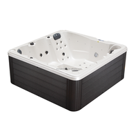 Baignoire hydromassante autoportante pour intérieur, bain à jets d'eau pour adultes, baignoire de spa pour immersion relaxante