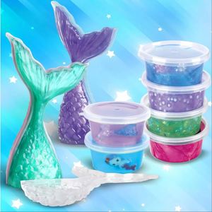 Kit de slime sirène pour filles, cadeau d'été, kit de fabrication de slime pour garçons et filles, slime brillant, métallique, pailleté, jouet - Product Image 5