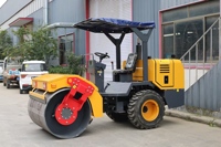 Rouleau compresseur vibrant de 4 tonnes avec moteur diesel, matériel de construction