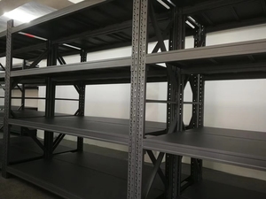 Estantería negra de hierro para almacenamiento, sistema de estantes de exhibición para almacén - Product Image 3