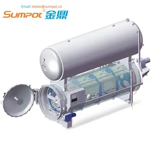 Evaporated Milk Water Immersion Rotary Retort Autoclave Sterilizer