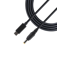 1M Longueur Pvc Noir Type C à 5.5*2.5mm Dc Jack PD Charge Usb-C Câble élévateur 5V 9V 12V 15V 20V