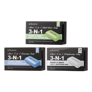 KORMESIC Jabón Limpiador 3 en 1 para Hombre, 120g, Limpieza Profunda, Control de Grasa, Eliminación de Acné, Jabón para Piel Delicada - Product Image 5