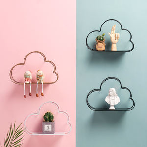 Creative Ins Multifunctional Home Wall Hanging Storage Rack Iron Cloud Shape Wall Mounted Rack