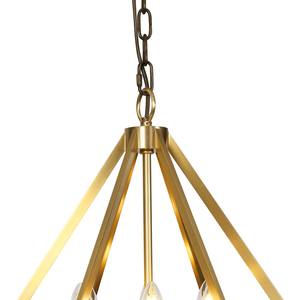 Modern Brass Chandelier Nordic <b>Dining</b> Room Foyer Villa Lamp Geometric Metal Designer Diamond Silhouette Lantern Fixture <b>Light</b> - Product Image 5